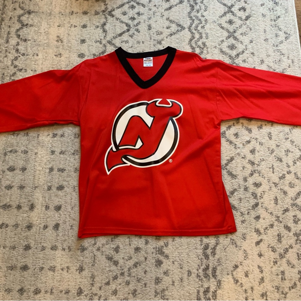 NJ Devils jersey shirt size 14-16 Park Antony pro sport